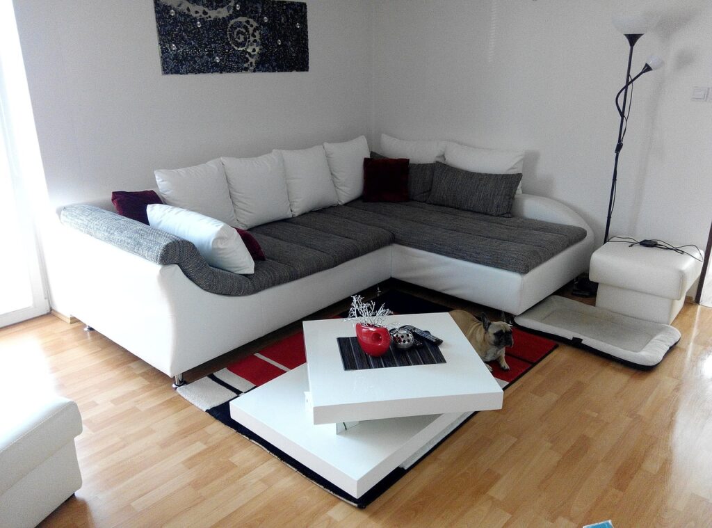Ecksofa als Mittelpunkt